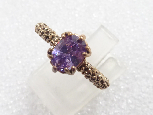 JAPANESE KIMONO / ANTIQUE COLORED STONE RING (SIZE 18)